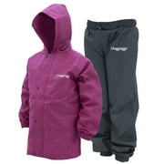 Frogg Toggs Polly Woggs Youth Rain Suit | Cherry Jacket / Black Pants | Size SM