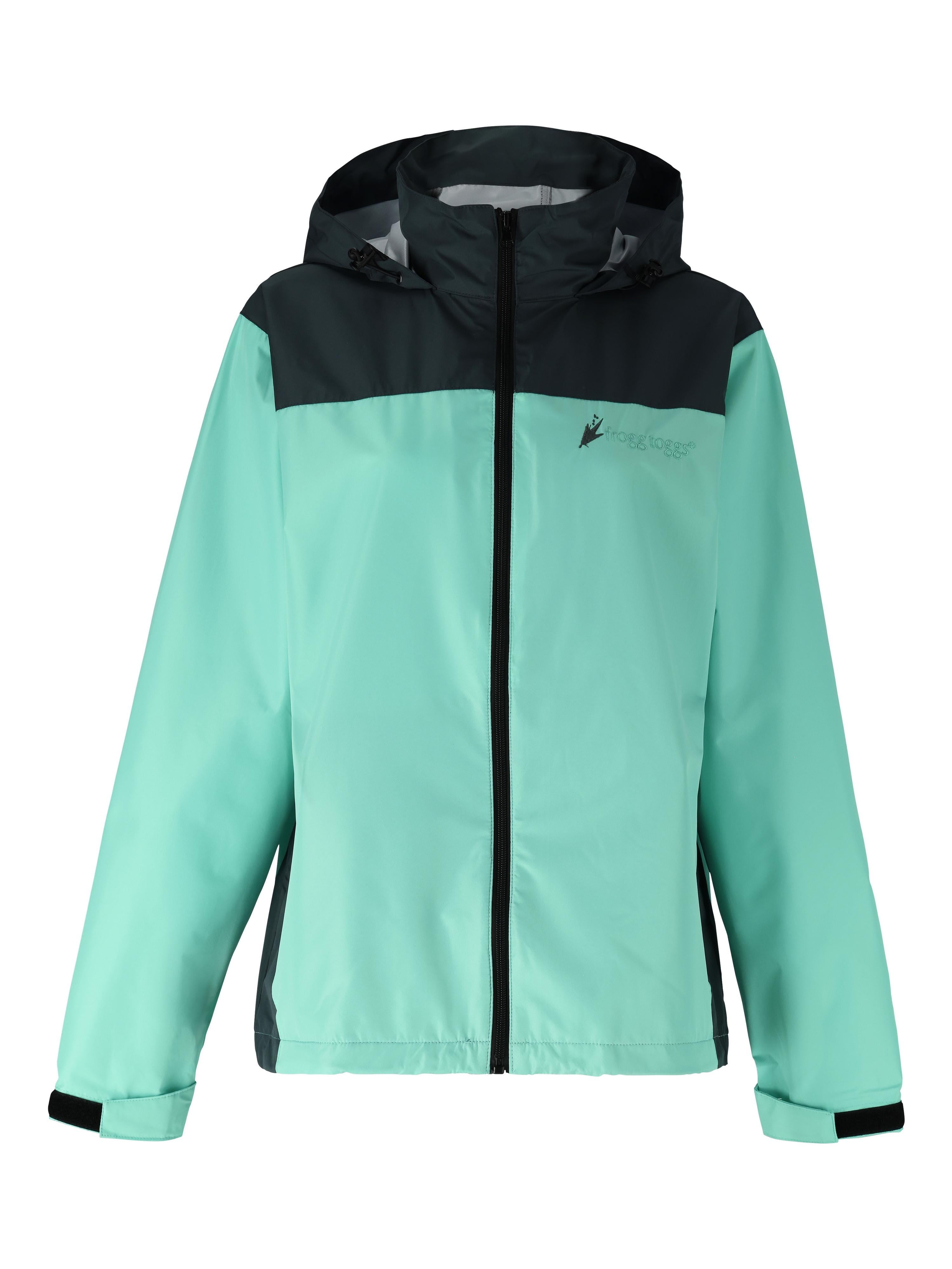 Frogg Toggs River Toadz Rain Jacket with Set-In Sleeves, Waterproof Rain Gear for Women, Seafoam/Gray, Size S/M