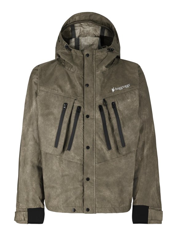 Tekk Toad Breathable Wading Jacket for Men, Adjustable Fishing Gear, Stone, Large