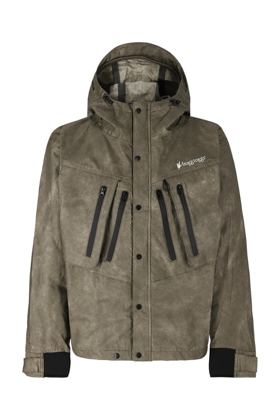 Tekk Toad Breathable Wading Jacket for Men, Adjustable Fishing Gear, Stone, Extra Large