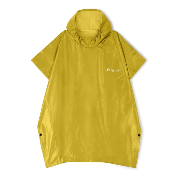 Frogg Toggs Ultra-Lite 2 Rain Poncho, Recyclable Rain Gear for Youth Boys & Girls, Yellow, One-Size