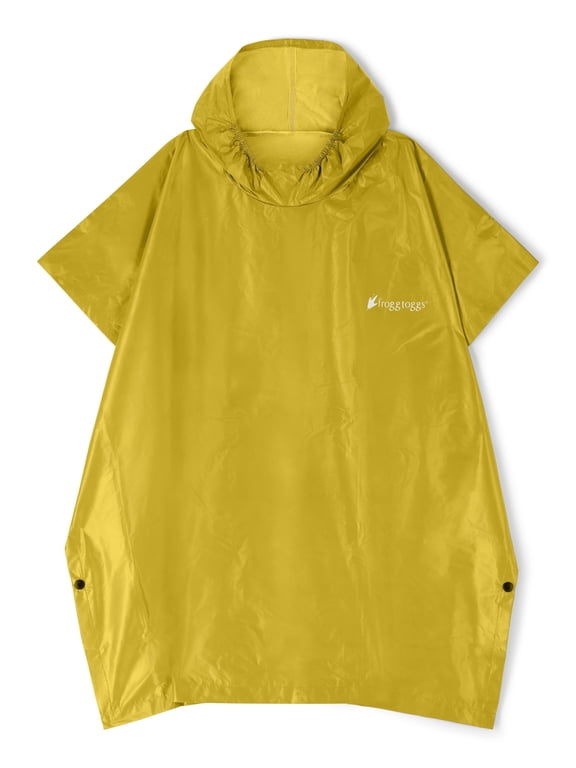 Ultra-Lite 2 Rain Poncho, Recyclable Rain Gear for Youth Boys & Girls, Yellow, One-Size