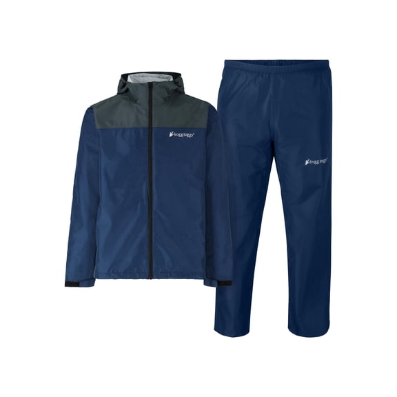 Frogg Toggs Vapor Rain Suit for Men with Rain Jacket and Pants, Blue and Gray, Size SM/MD