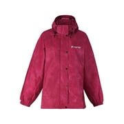 Frogg Toggs Classic Pro Action Rain Jacket for Women, Waterproof Jacket w/ E-Z Push Hood, Cherry, XLarge