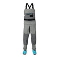 thumbnail image 1 of Frogg Toggs Women's Hellbender PRO Stockingfoot Chest Waders with Neoprene Booties, Gray, Large, 1 of 6