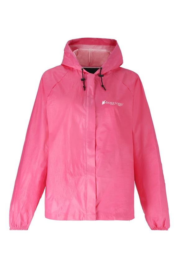Ultra-Lite 2 Waterproof Jacket with Adjustable Hood, Hooded Rain Gear for Women, Pink, Extra Large