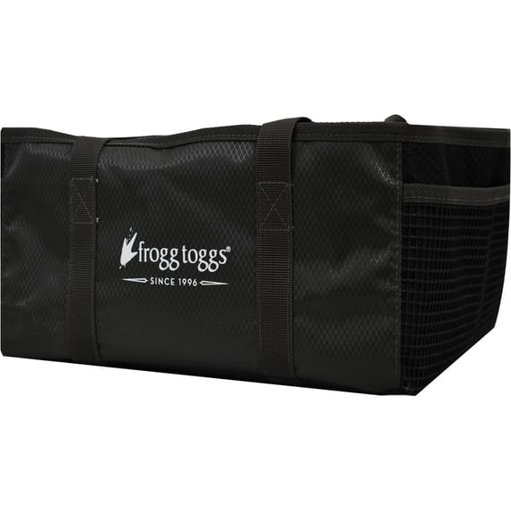 Frogg Toggs i8 Fishing Tray Tote Bag for Organizing Tackle Trays and Fishing Gear, Black