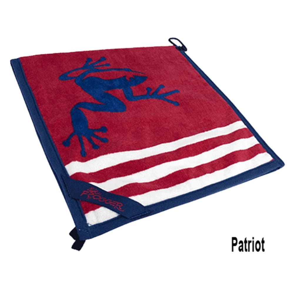 Frogger Golf Wet and Dry Amphibian Golf Towel (Red/White/Blue