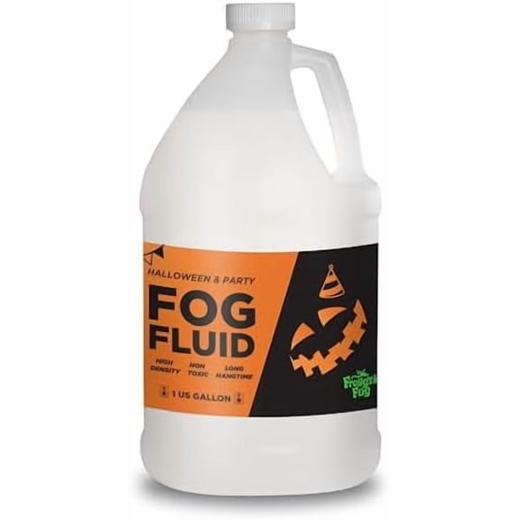 Froggy's Fog Halloween and Party Fog Fluid, High Output Long-Lasting Fog Juice for 400-1500 Watt Water-Based Fog Machines, Great for Pro and Home Haunters, Theatrical Effects, DJs, and More, 1 Gallon