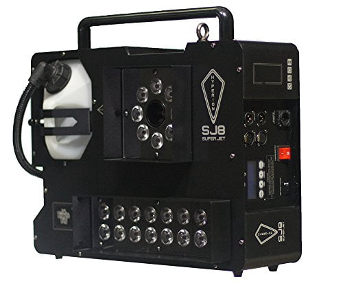 Froggy’s Fog Hyperion SJ8 Super Jet – 1800W Vertical Upshot Fog Machine with 24 Hex LEDs & Instant Stop Technology – DMX Controlled Stage Effect