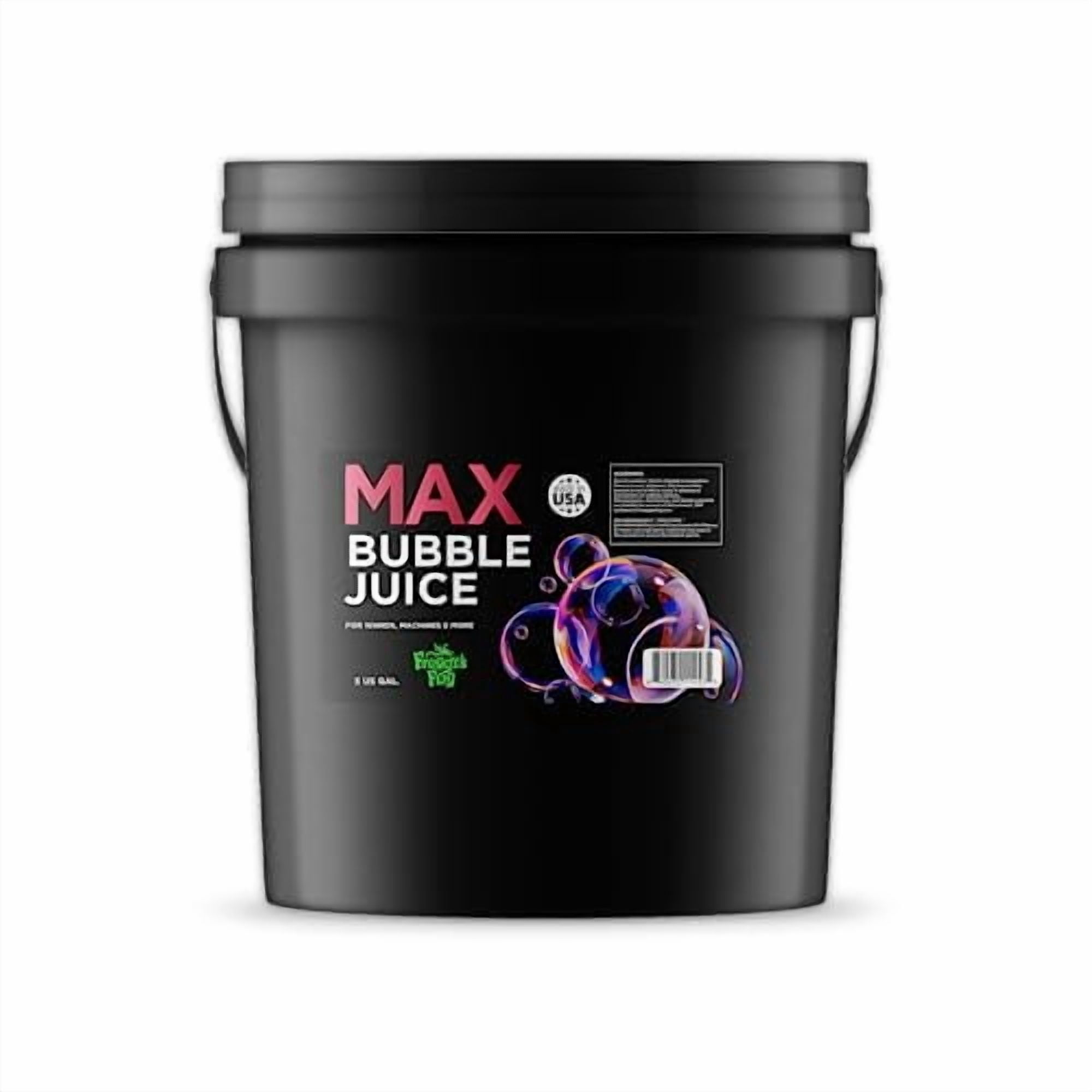 Froggy's Fog MAX Bubble Juice, Strong, Long-Lasting Bubble Solution Creates 10x Bubbles for Bubble Machines, Bubblers, and Bubble Wands, 5 Gallon