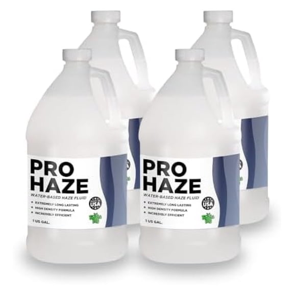 Froggys Fog - Pro Haze - High-Performance Haze Fluid for Haze 2 and Fog Machines - Water Based Haze Fluid - 4 Gallons