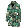 thumbnail image 1 of Frogs And Water Lilies Pattern Women Bathrobe One Size Univeral Fits Fashion Lightweight Plush Fleece Long Robe For Women, 1 of 3