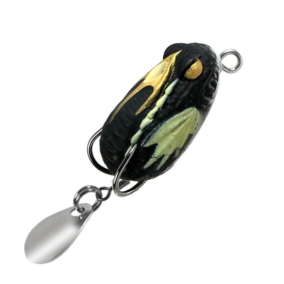 Frogs Baits PVC Lures for Freshwater Fishing 3cm 3.2g Ray Frogs Crankbait with Double Hook &
