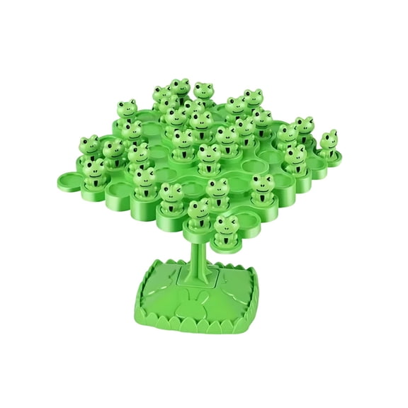 Frogs Balance Tree Game Stacking Toy with Dice & Rotating Mechanism Tabletop Play