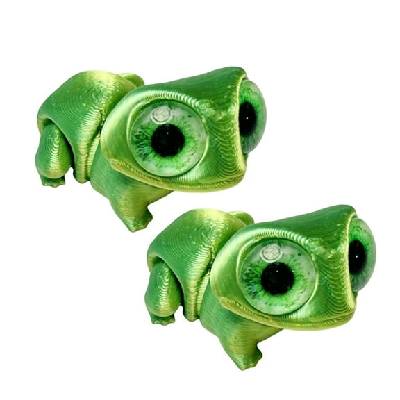 Frogs Figurine With Big Eye Miniature Decoration Joints Movable Figure