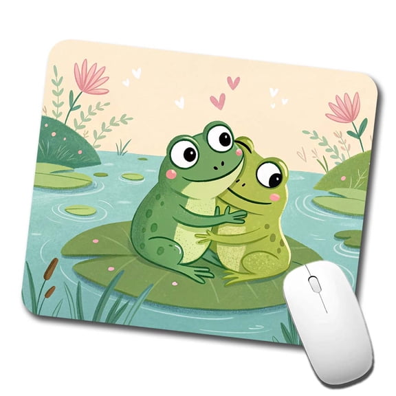 Frogs Hugging Love Mouse Pad Low Profile Gaming Mat