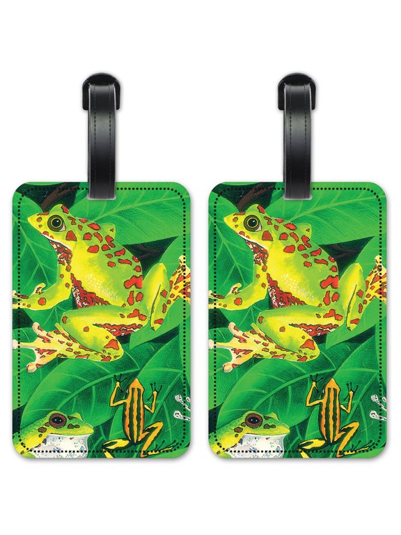 Frogs - Luggage ID Tags / Suitcase Identification Cards - Set of 2