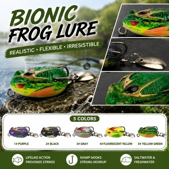 Frogs Lures Soft Frogs Baits for Blackfish Freshwater Fishing Crankbait Lures