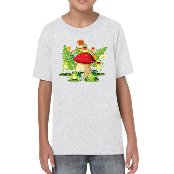 Frogs On Mushroom T-Shirt Juniors -Image by Shutterstock, x-Small