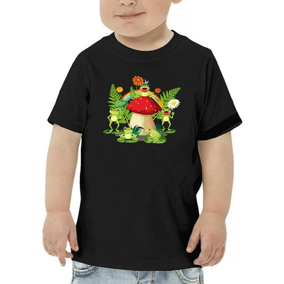 Frogs On Mushroom T-Shirt Toddler -Image by Shutterstock, 2 Toddler