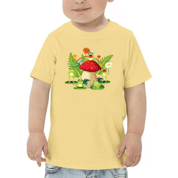 Frogs On Mushroom T-Shirt Toddler -Image by Shutterstock,  2 Toddler