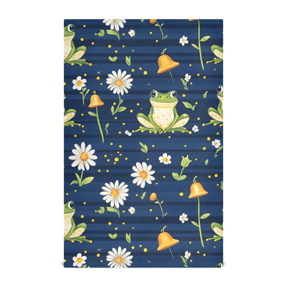 Frogs Pattern Kitchen Towels Waffle Weave Decorative Tea Towels Multi Use Dishcloths 28x18in