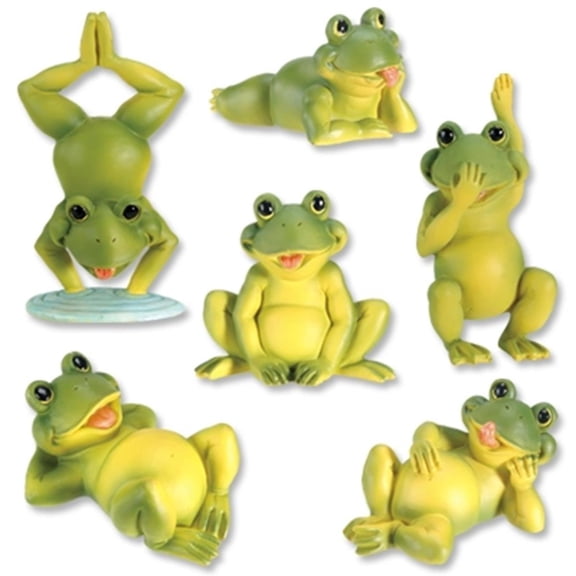 Frogs (Set of 6) - Collectible Figurine Statue Figure Sculpture Model