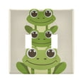 thumbnail image 1 of Frogs Stack on Each Other Light Switch Plate Covers 2 Gang Wall Plate Plastics Outlet Covers for Kitchen Home Office Decor, 1 of 8