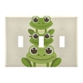 thumbnail image 1 of Frogs Stack on Each Other Light Switch Plate Covers 3 Gang Wall Plate Plastics Outlet Covers for Kitchen Home Office Decor, 1 of 8
