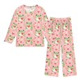 Frig Pattern Frogs Wings Hearts Pattern Pajama Set Soft Warm Cozy Fleece 2 Piece ...