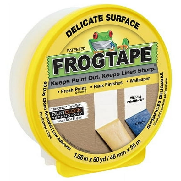 Frogtape 1.88" x 60 YD Delicate Surface Yellow Painting Tape Only Tape, Each