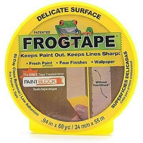 Frogtape Delicate Surface Masking Tape 0.94 in. x 60 yd. [PACK OF 3 ]