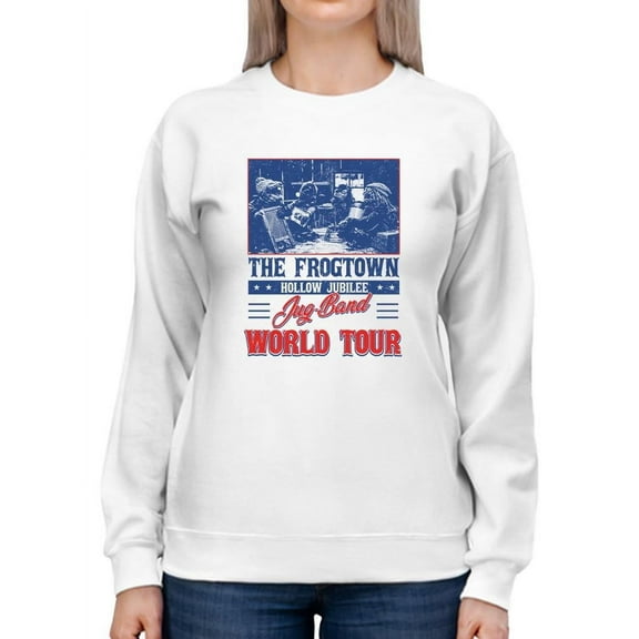 Frogtown Hollow Retro Jug-Band Holiday Women's Sweatshirt