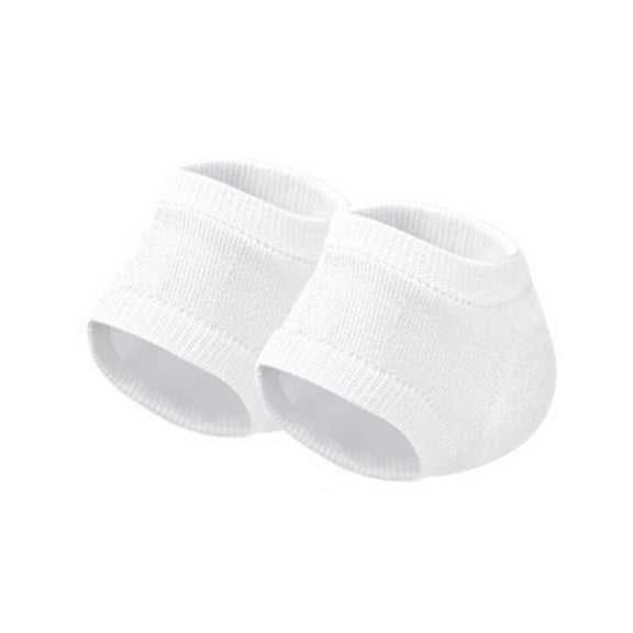 Frogued 1 Pair Heel Protector Breathable Reduce Pressure Anti-cracked Protective Sleeve Heel Spur Pads Foot Care (White)
