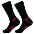 thumbnail image 1 of Frogued 1 Pair Waterproof Socks Elastic Breathable Mid-Tube Soft Socks Foot Protection Windproof Winter Hiking Wading Riding Skiing Socks for Outdoor Sports Red Black,S, 1 of 13