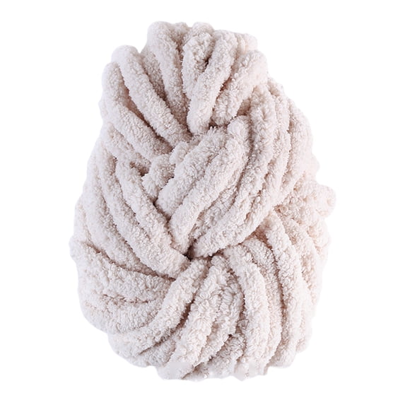 Frogued 1 Roll Super Thick Crochet Thread Breathable Polyester Handmade Sewing Thread Group Clothing Accessories (Beige)