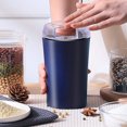 thumbnail image 1 of Frogued 1 Set 350ML Electric Grinder Semi-automatic 4 Sharp Blades Strong Power High Rotation Speed Low Noise Coffee Grinder Kitchen Supply (Dark Blue,US Plug), 1 of 13