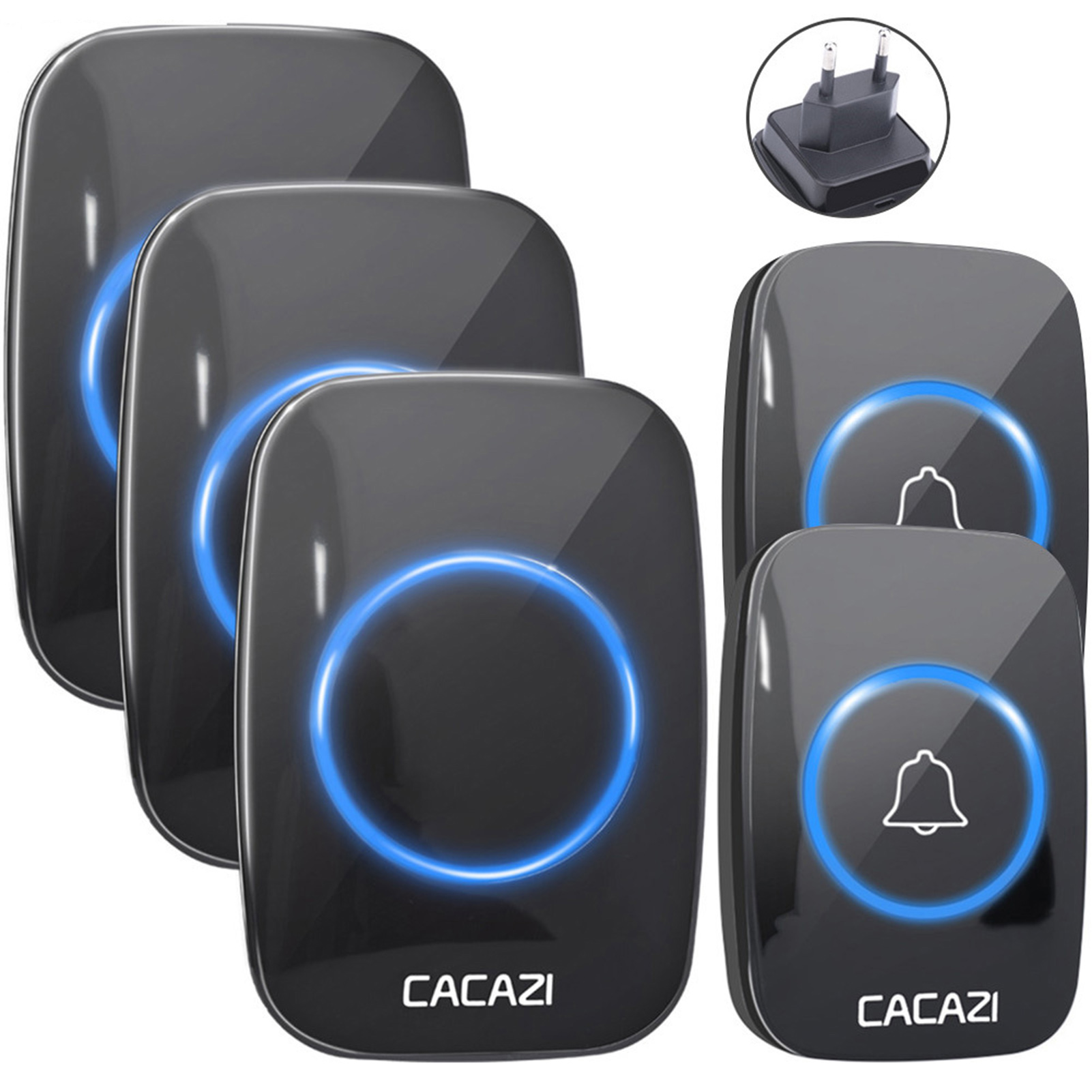 Frogued 1 Set A10 Wireless Doorbell 60 Chime Antiinterference Stable Signal Music Mode 5 Volume