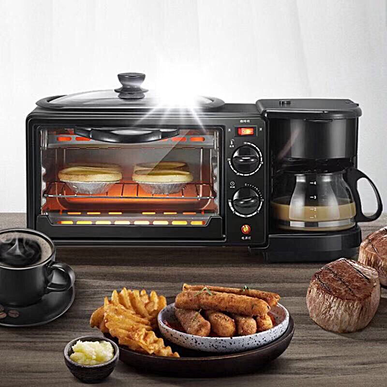 Breakfast Machine Bread Toaster EU Plug 220-240V Slim Body Design 2 Slice  Bread Toaster For Office Home Kitchen Supplies And Bread
