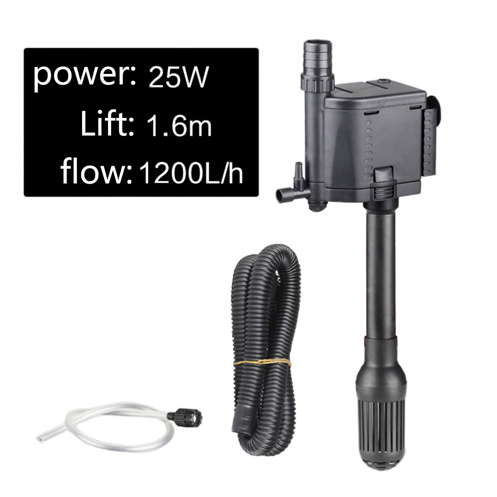 Frogued 1 Set Filtering Pump Energy-efficient Multi-purpose Corrosion Resistant 3 in 1 Fish Tank Filter Pump Aquarium Accessories