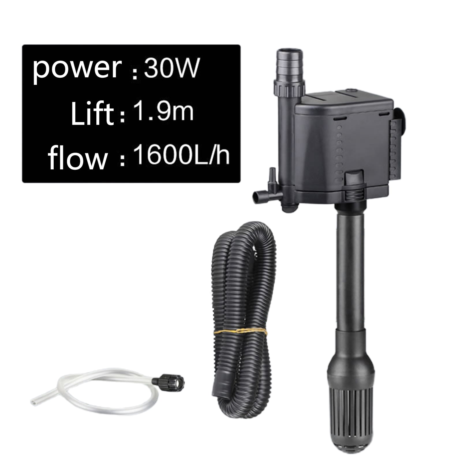 Frogued 1 Set Filtering Pump Energy-efficient Multi-purpose Corrosion Resistant 3 in 1 Fish Tank Filter Pump Aquarium Accessories