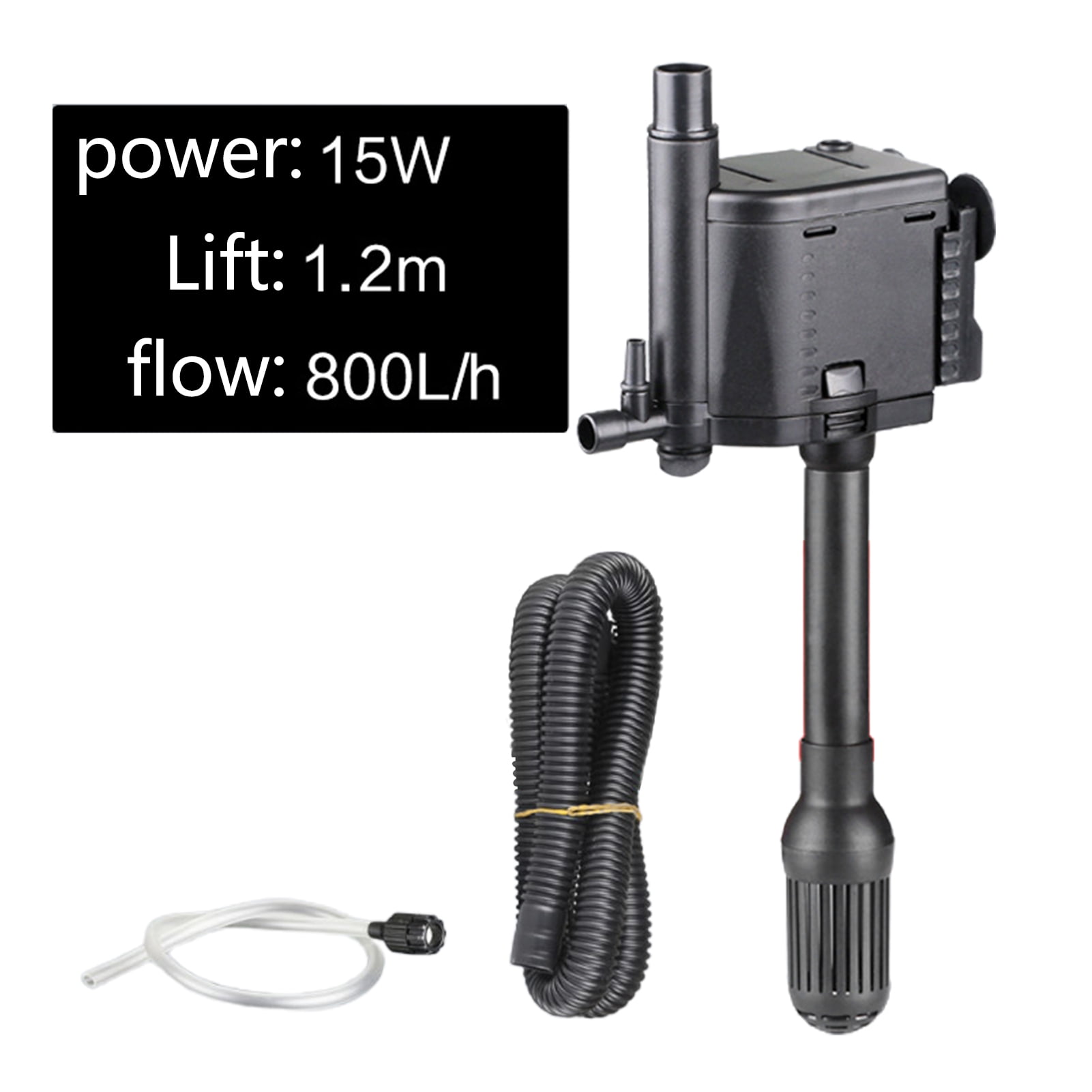 Frogued 1 Set Filtering Pump Energy-efficient Multi-purpose Corrosion Resistant 3 in 1 Fish Tank Filter Pump Aquarium Accessories