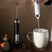 Frogued 1 Set Milk Frother 3 Gears Adjustment Dense Foam Rechargeable Detachable High Rotation Speed Milk Frother Kitchen Gadget (Black)
