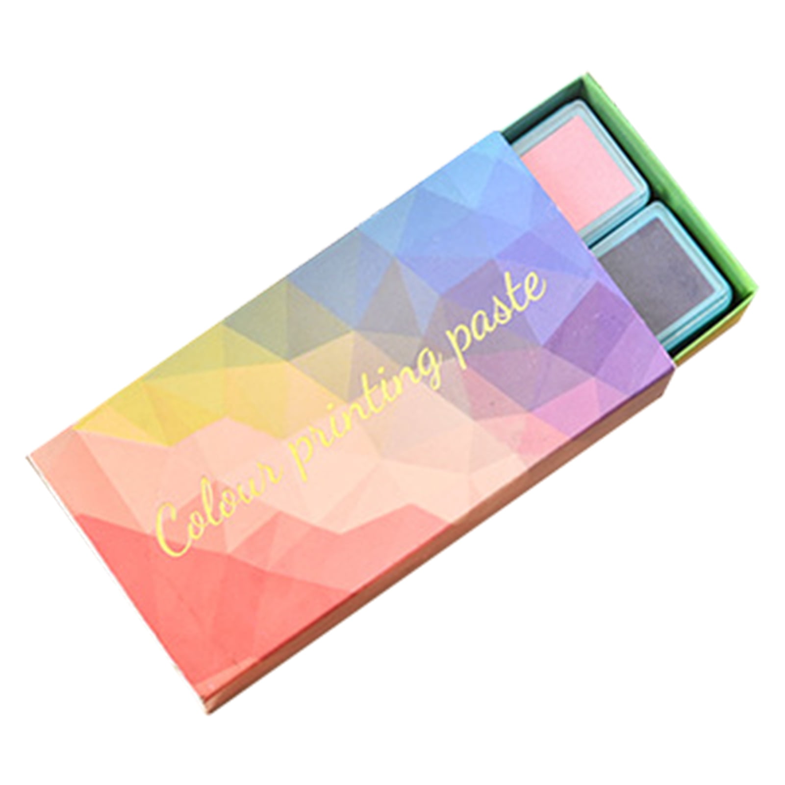 Frogued 16Pcs Ink Pad Oilbased Reusable Decorative Stationary Multi