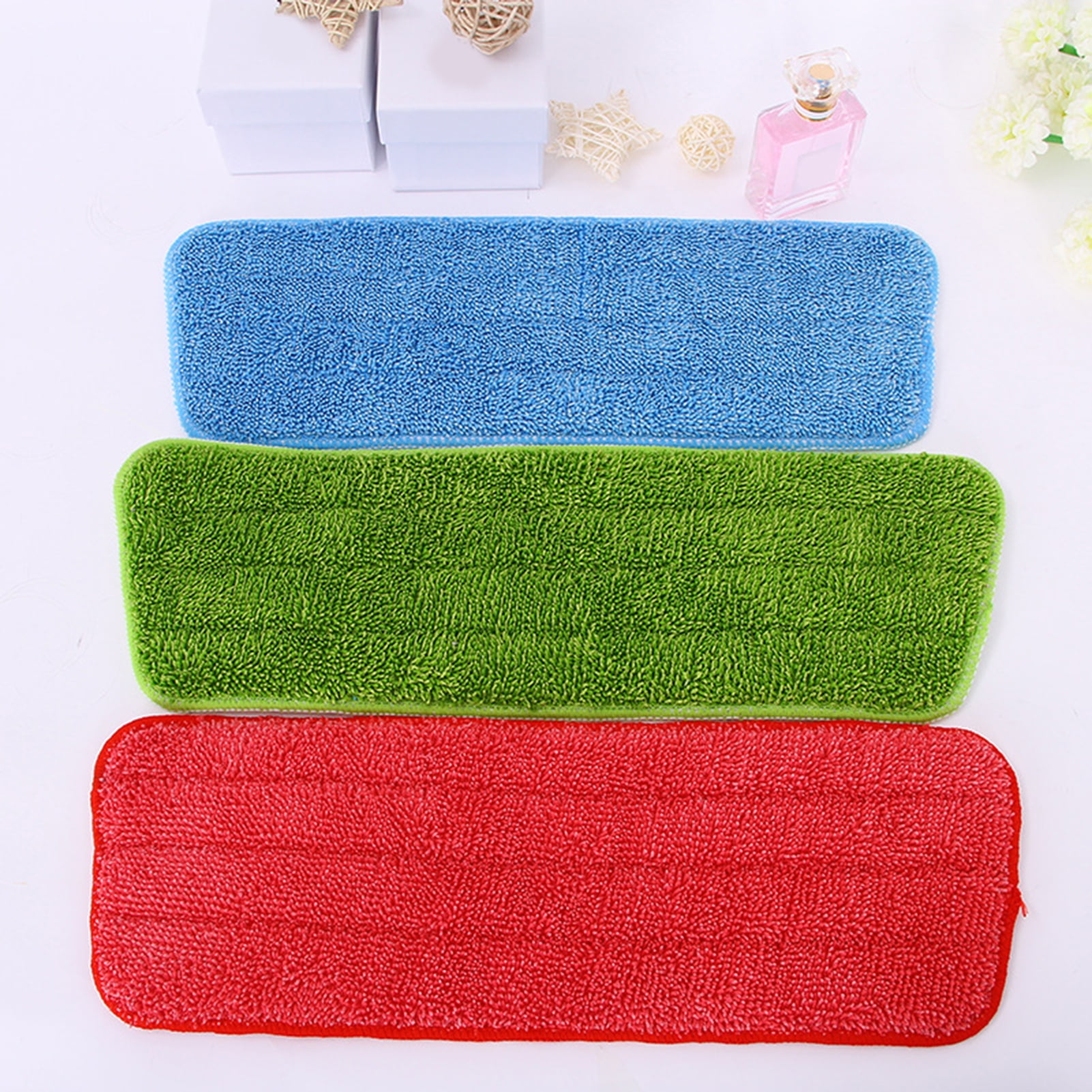 Frogued 2Pcs Mop Cloth Soft Washable Effective Replacement Mop Rectangle Pads Cloth Cleaning