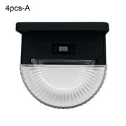 Frogued 4Pcs Solar Garden Lights Durable Weather Proof Plastic Solar LED Stair Decorative Light for Garden (Style A)