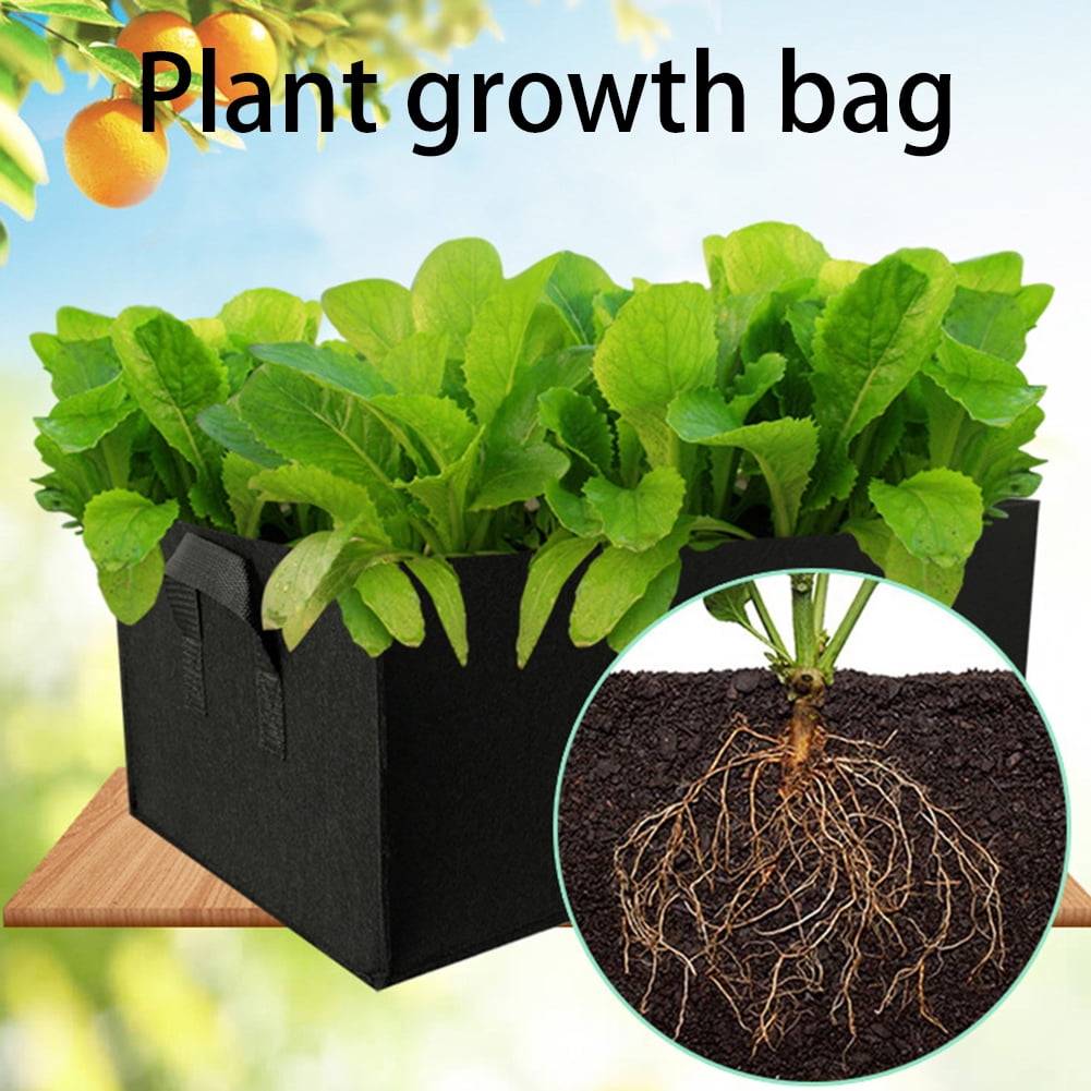 Rectangle Grow Bags with Handles for Vegetables, Fabric Planter (23.6 x  11.8 in, 3 Pack) 