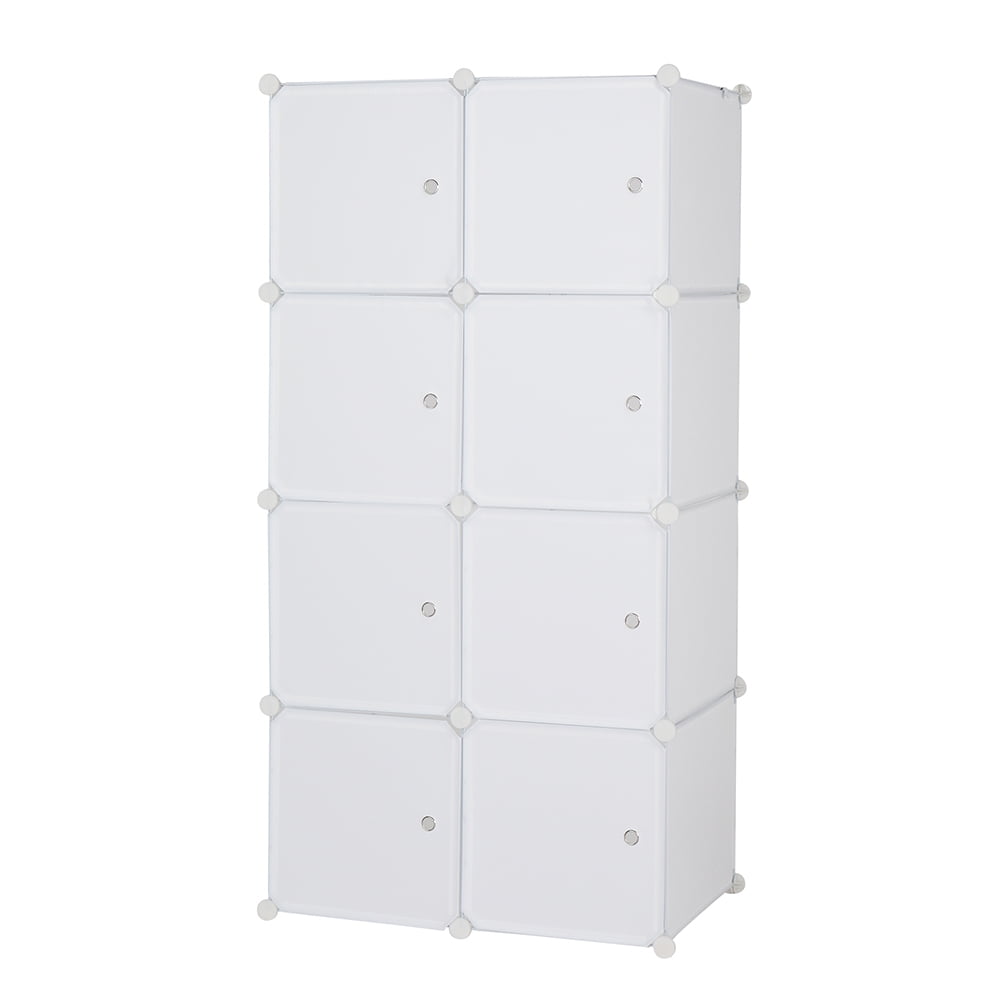 Frogued 8 Cube Organizer Stackable Plastic Cube Storage Shelves Design