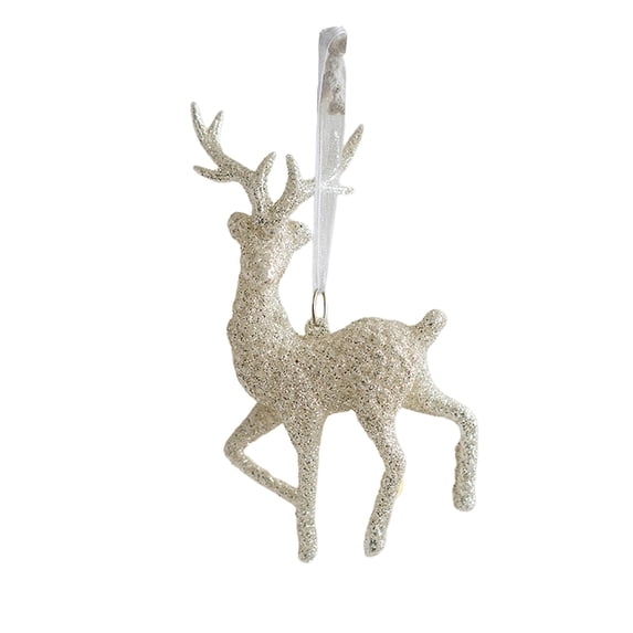 Frogued Christmas Pendant Easy Care Fine Workmanship Concise Vivid Deer Design Elk Pendant for Party (Champagne Type B)
